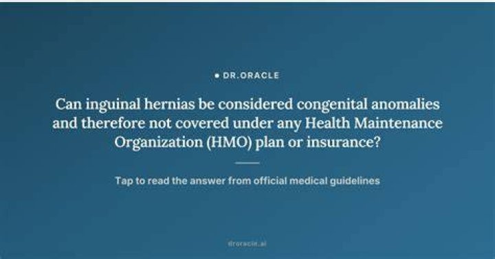 Are hernias covered by insurance?