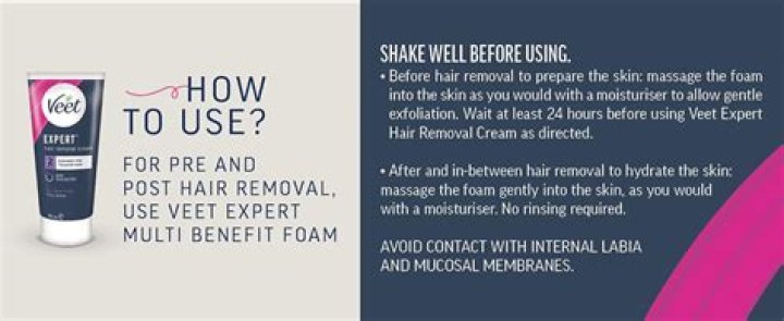 Can I use Veet cream on pubic area?