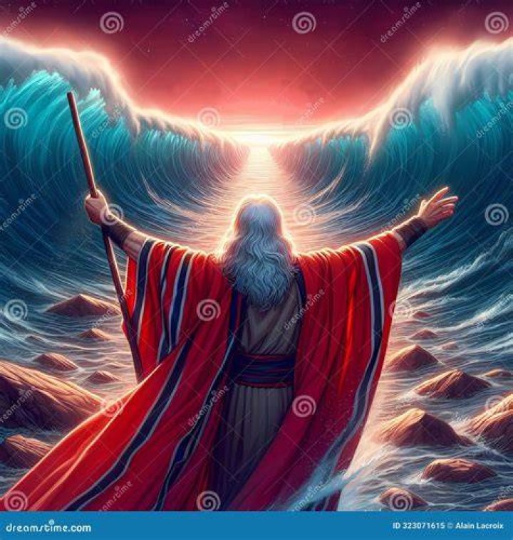 Did Moses part the Red Sea with a staff?