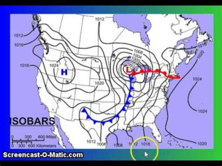 Do weather maps show isobars?
