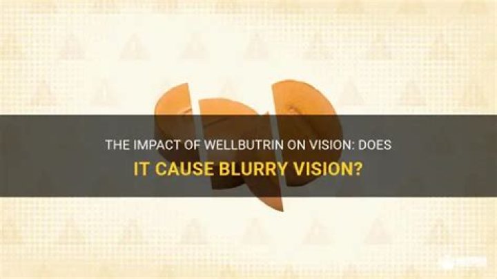Does Wellbutrin make your vision blurry?