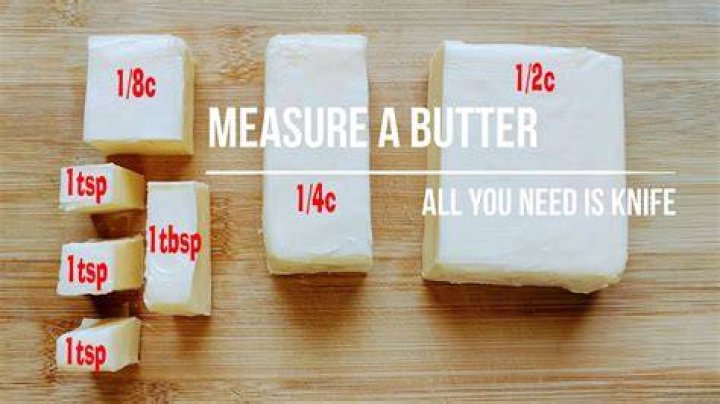 How can I weigh 50g of butter without scales?