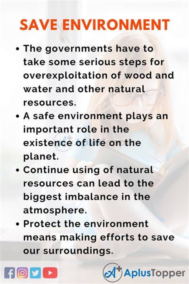 How can we protect our environment speech?