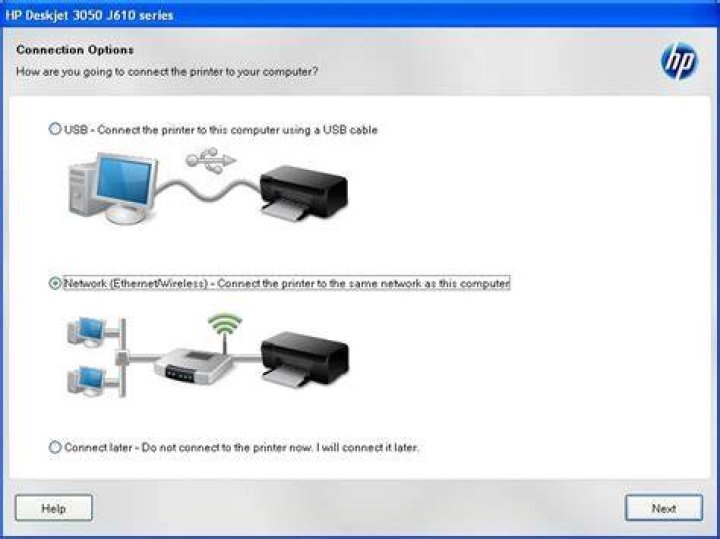 How do I connect my HP Deskjet 3050 to wireless network?