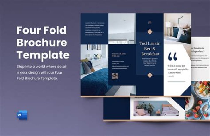 How do I download a brochure template in Word?
