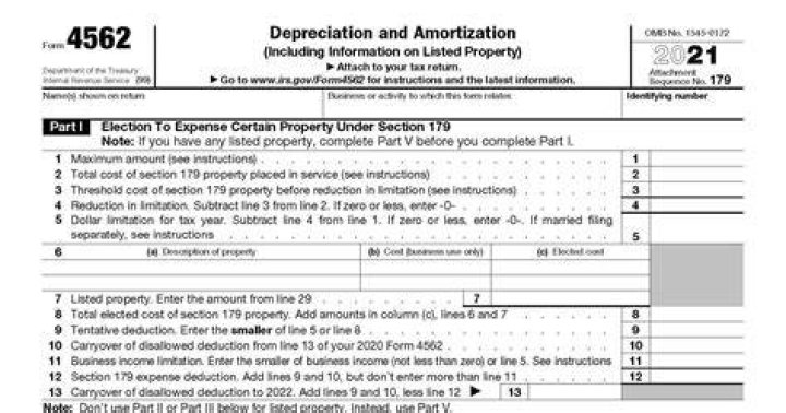 How do I fill out a 4562 depreciation?