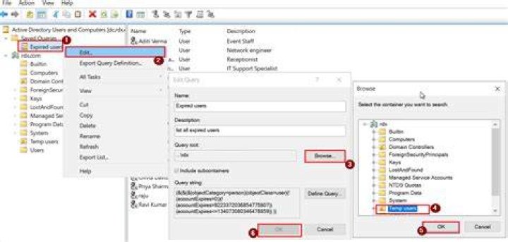 How do I find expired ad accounts?