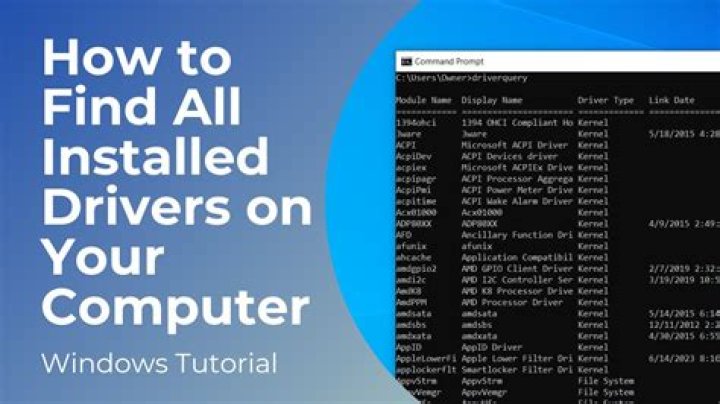 How do I get a list of drivers in Linux?