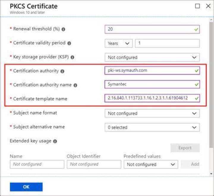 How do I get a PKCS 10 certificate request?