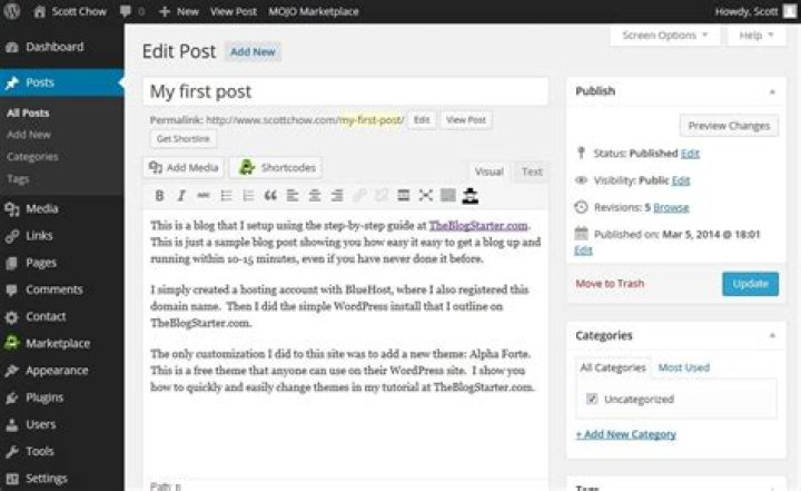 How do I link my WordPress blog to Facebook?