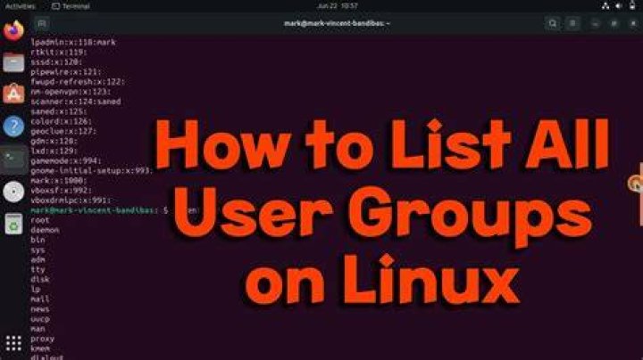 How do I list groups in Linux?
