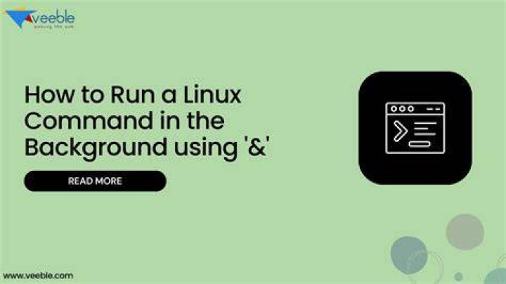 How do I run a Linux background job?