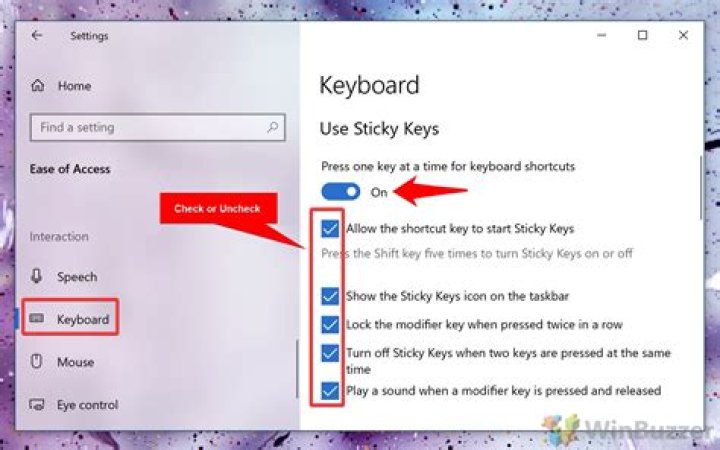 How do I turn off Sticky Keys on HP?