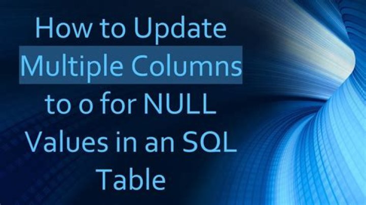 How do I UPDATE multiple columns in SQL?
