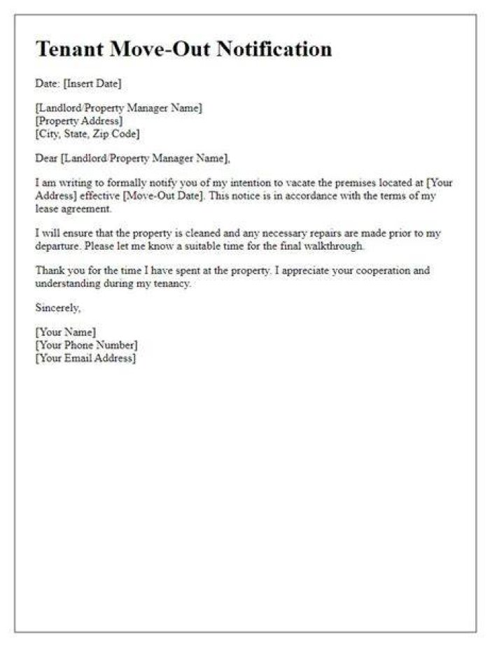 How do I write a letter to tenant to move out?