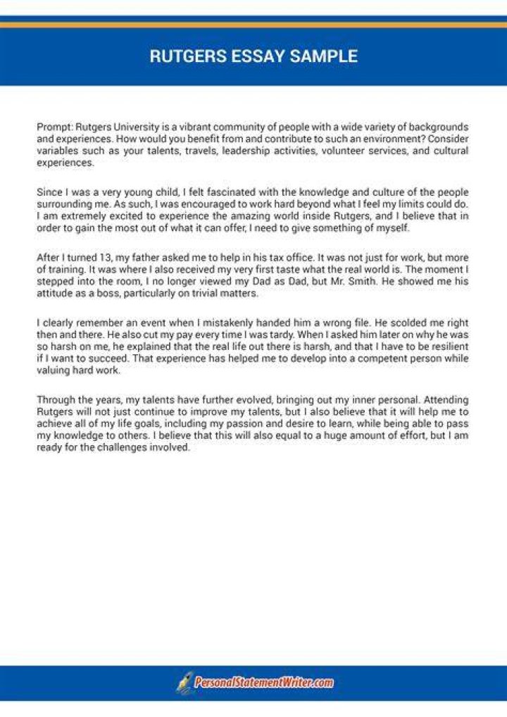 How do I write a Rutgers essay?