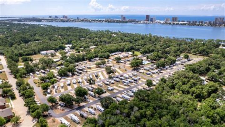How far is Island Retreat RV Park from the beach?