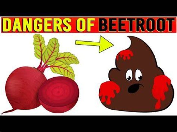 How long after eating beets is stool red?
