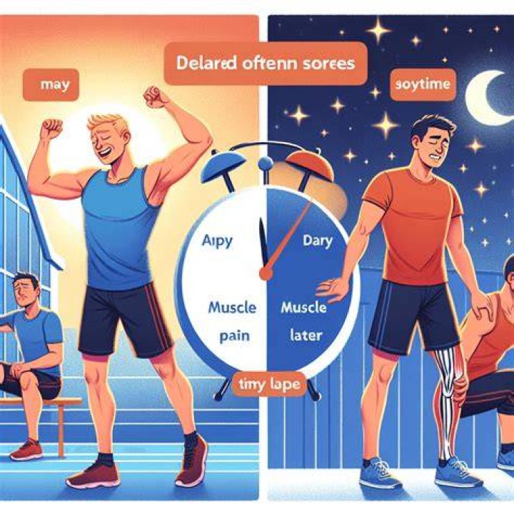 How long does it take for delayed muscle soreness to appear?