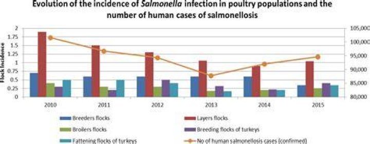 How many cases of Salmonella are there in the Philippines?