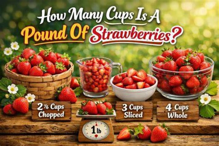 How many cups are in a container of strawberries?