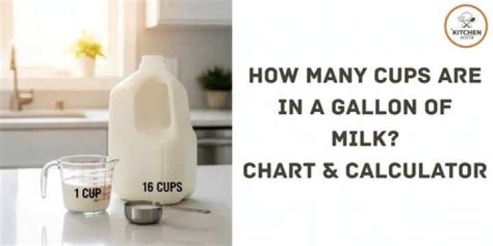 How many cups are in a gallon of milk?
