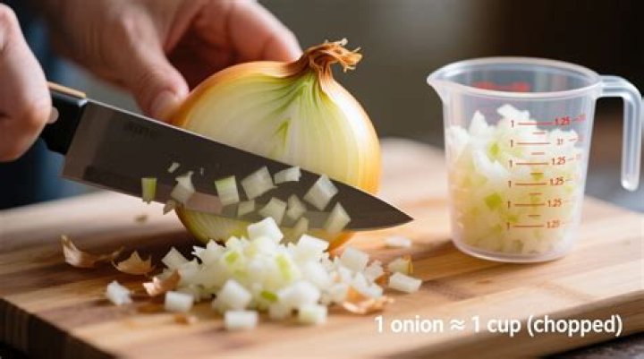 How many cups is a single onion?