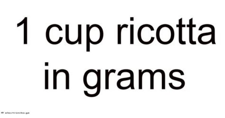 How many grams are in 1 cup of ricotta?