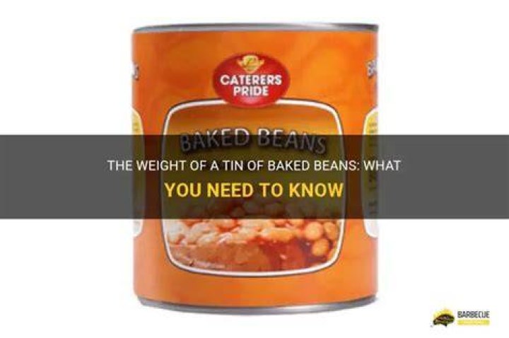How many grams does a tin of baked beans weigh?