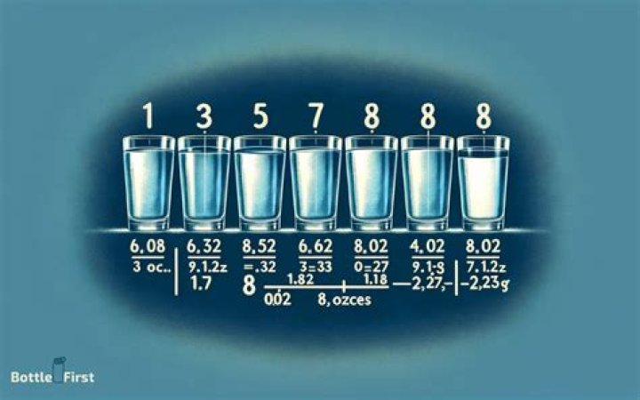 How many grams is 2 glasses of water?