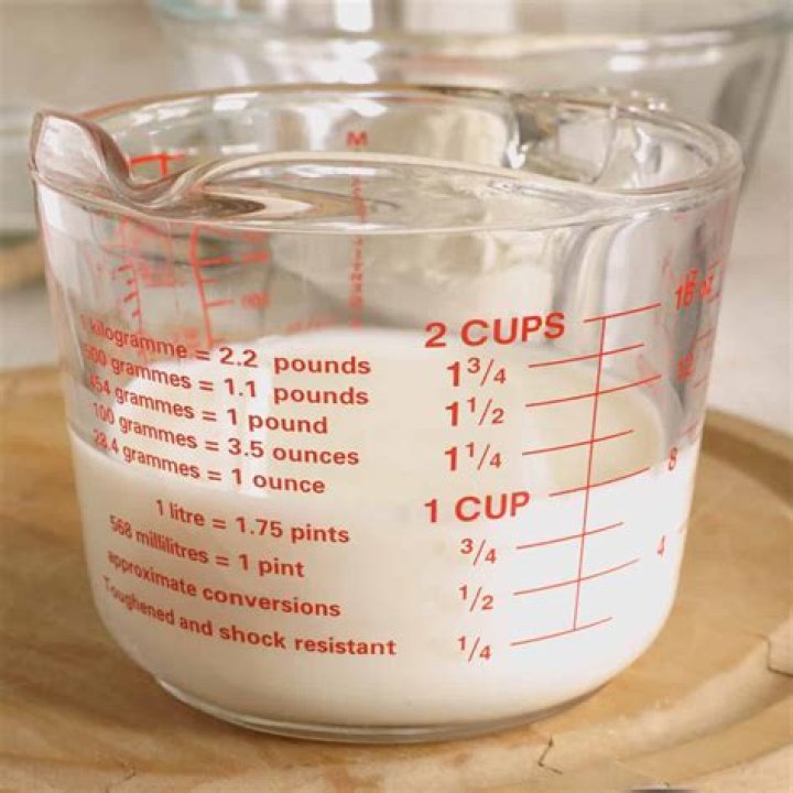 How many ml does a 1 cup measuring cup hold?