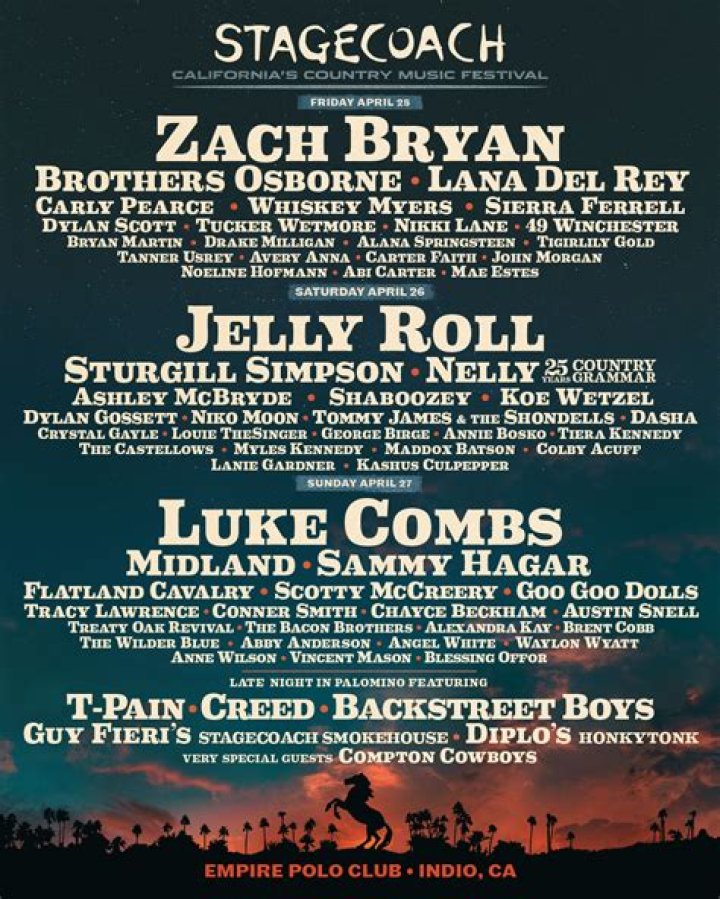 How many music festivals are in California?