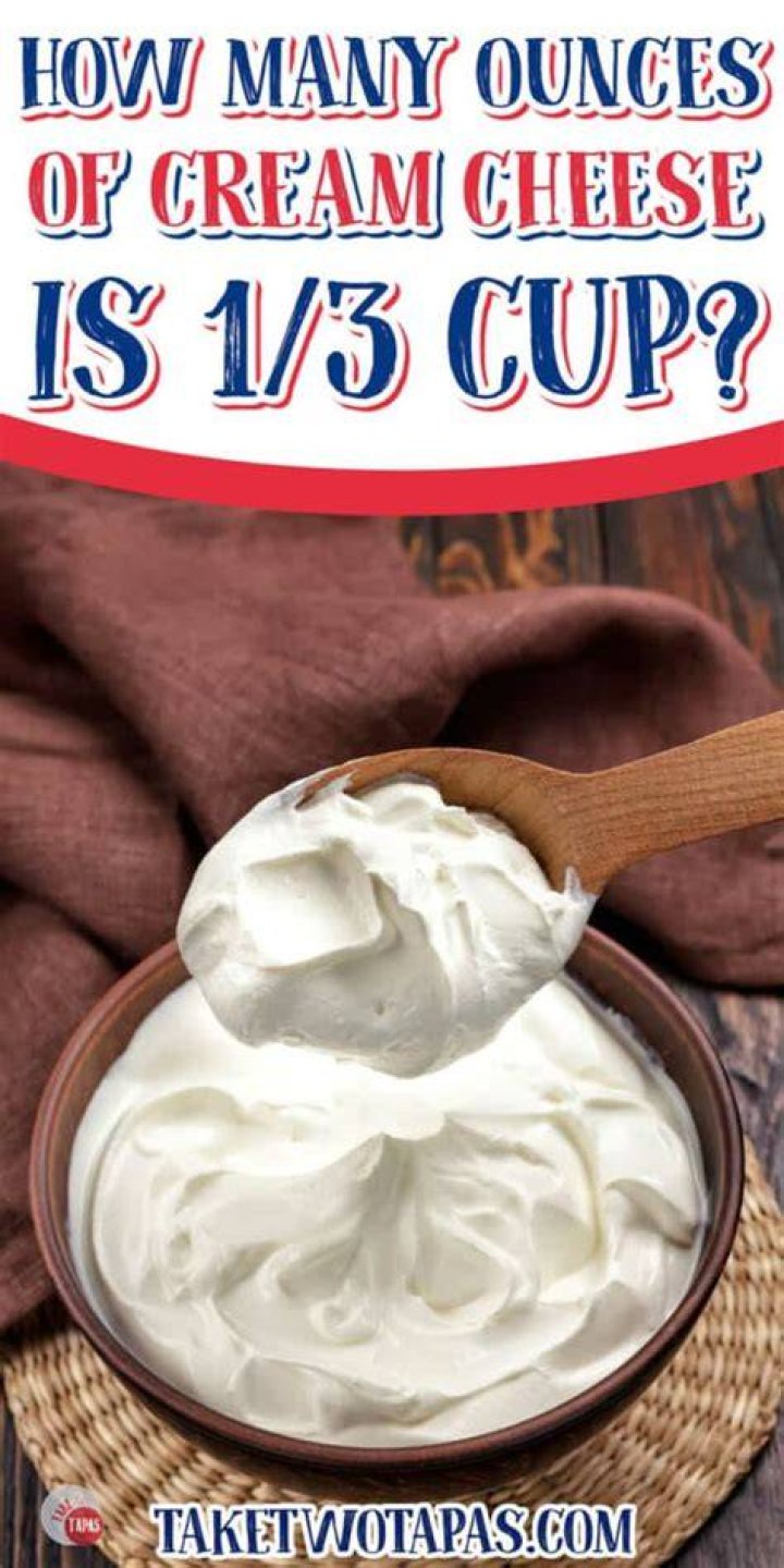 How many ounces are in 1 cup of cream cheese?
