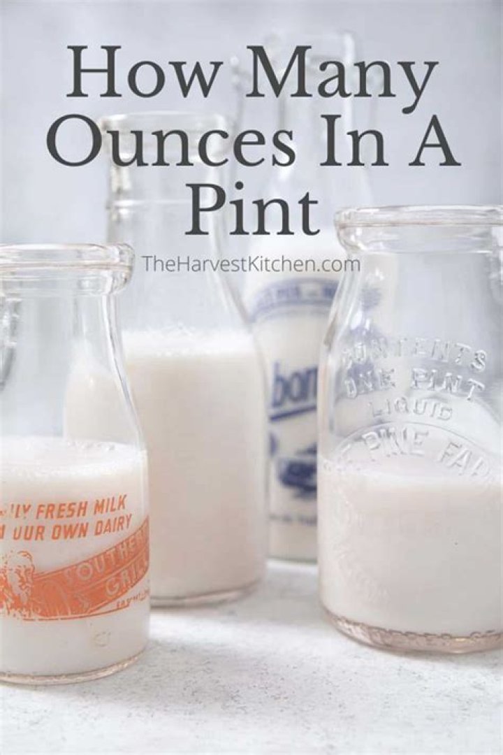 How many ounces are in a pint of milk?