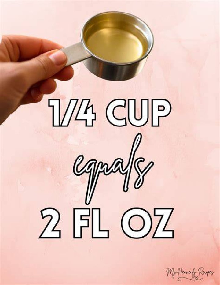 How many ounces is a 1/4 cup of mayonnaise?