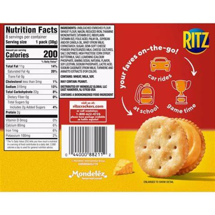 How many ounces is a pack of Ritz crackers?