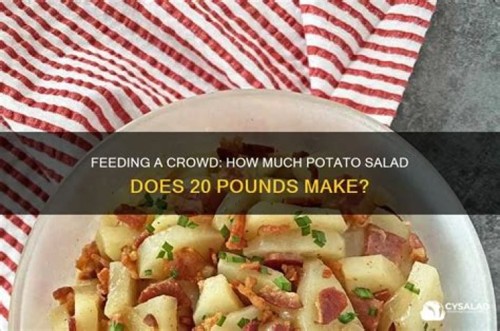 How many pounds of potato salad does it take to feed 20 people?
