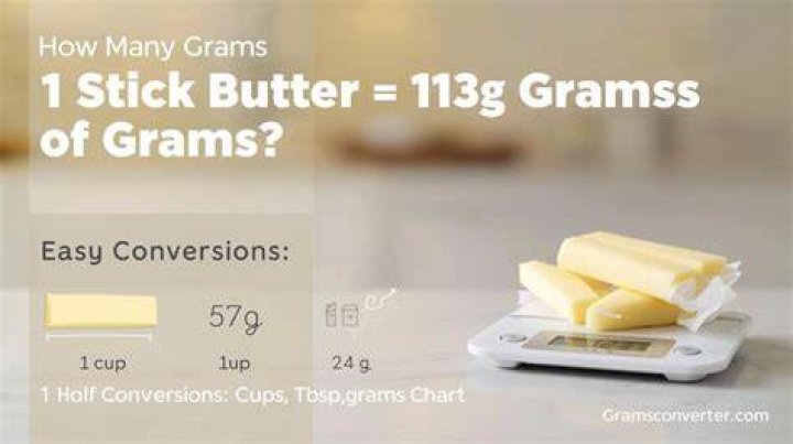 How many sticks is 15 grams of butter?