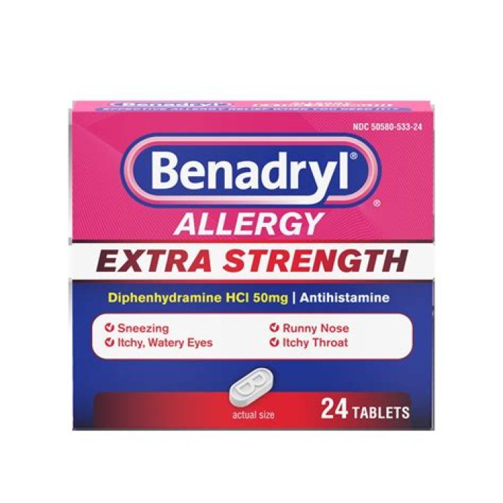 How much Benadryl can I take for 50 pounds?