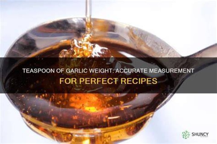 How much does a teaspoon of dry mustard weigh?