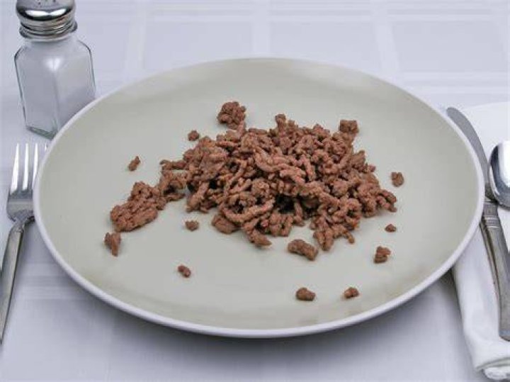 How much is 100g ground beef?