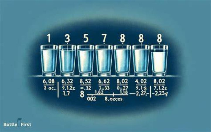 How much is 8 ounces of water in glasses?