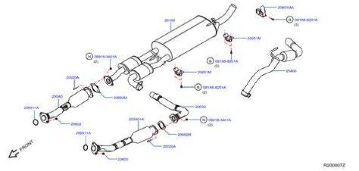 How much is a exhaust for a Nissan Xterra?
