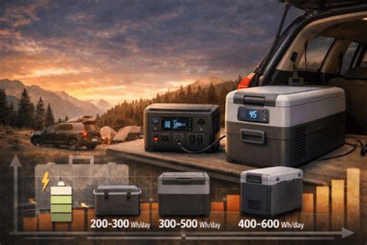 How much power does 12V fridge use?