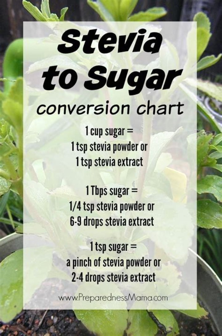 How much stevia equals a gram of sugar?