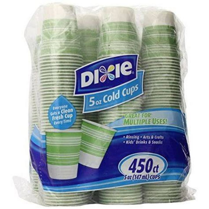 How much volume do Dixie cups hold?