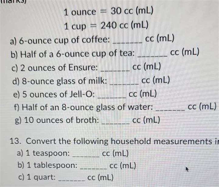 Is 30cc an ounce?