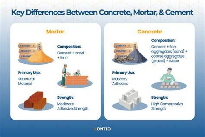 Is mortar mix and concrete mix the same?