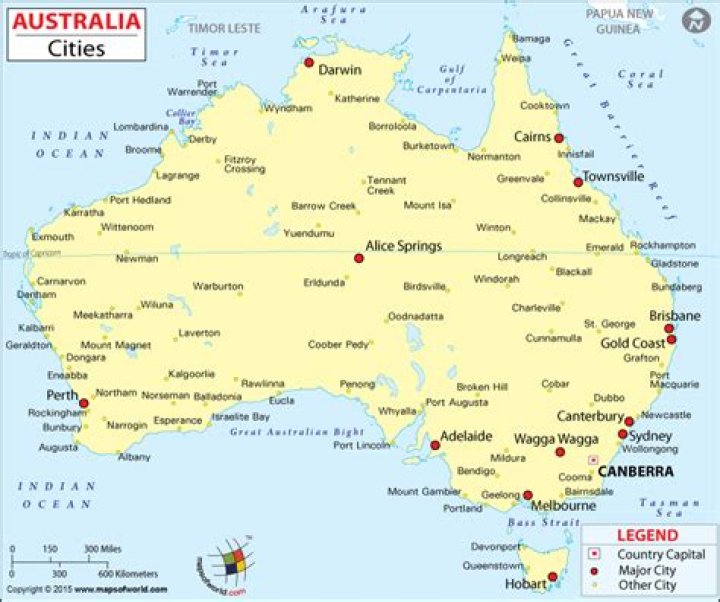What are the 3 largest inland cities in Australia?