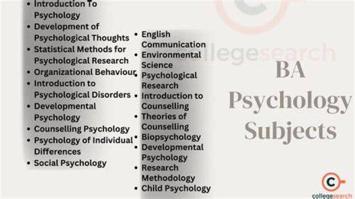 What are the subjects of BA Psychology?